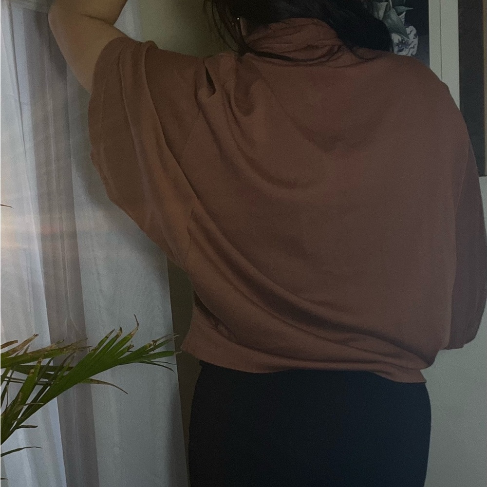 UKASTYLE TOP PONCHO STYLE SIZE M BROWN - Picture 8 of 15